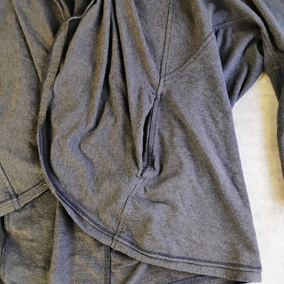 Lululemon To & Flow Wrap Cardigan Womens 4 Heathered Mod Black Athleisure Comfy - Picture 9 of 13